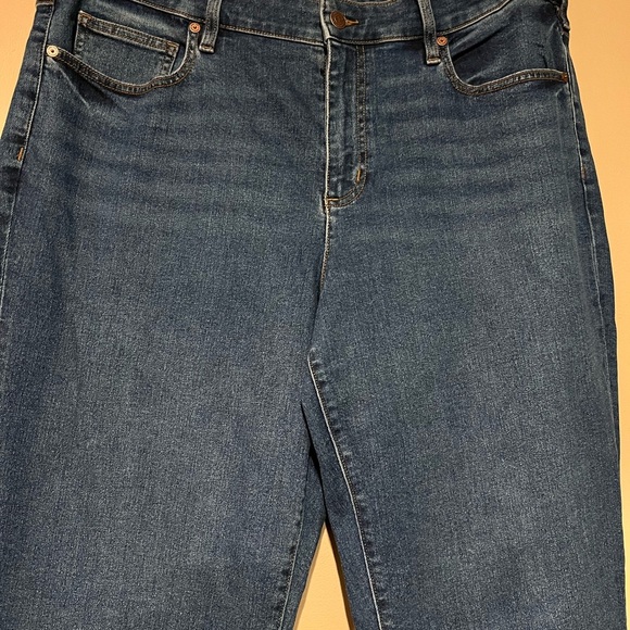 Lands End Women's Plus Size Dark Wash Denim Jeans Size 18W - Picture 6 of 11